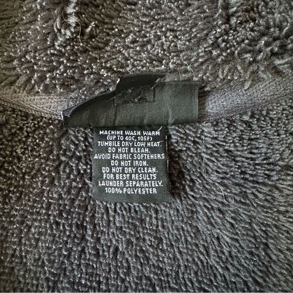 Athleta RARE Sherpa Longline Full Zip Hoodie Jacket Size Medium Black - Picture 13 of 15